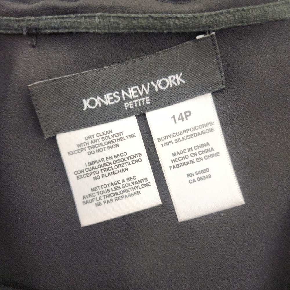 Jones NY Size MP | 100% Silk Black Tiered Midi Maxi Skirt Whimsygoth Witch - Picture 7 of 7